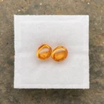 Mandarin Garnet Pair 2.85 ct | Oval Cabochon | Fanta Orange | Iseyin, Nigeria - Image 3