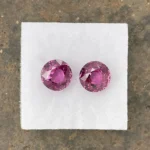 Umbalite (Rhodolite Garnet) Pair  4.92 ct | Round |  Mauve Pink | Umba Valley, Tanzania