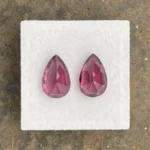 Rhodolite Garnet Pair 6.12 ct | Pear Shape | Violet Red | Umba Valley, Tanzania - Image 3