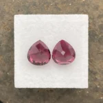Rhodolite Garnet Pair 6.92 ct | Pear Shape | Mulberry Red | Umba Valley, Tanzania - Image 3
