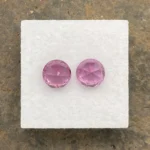 Umbalite (Rhodolite Garnet) Pair 3.76 ct | Round |  Violet Pink | Umba Valley, Tanzania - Image 3