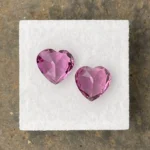 Umbalite (Rhodolite Garnet) Pair 5.74 ct | Heart Shape | Violet Pink | Umba Valley, Tanzania - Image 3