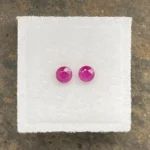 Ruby Pair 0.69 ct | 4.0 mm Round | Pinkish Red | Mongshu, Burma (Myanmar)