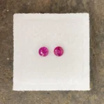 Ruby Pair 0.45 ct | 3.5 mm Round | Pinkish Red | Mongshu, Burma (Myanmar)