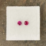 Ruby Pair 0.52 ct | 3.5 mm Round | Pidgeon Blood Red | Mongshu, Burma (Myanmar) | Untreated