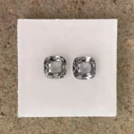 Spinel Companion Pair 2.09 ct | Cushion | Light Grey | Mogok, Burma (Myanmar) - Image 2