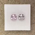 Spinels Companion Pair 2.31 ct | Cushion | Pink & SilverGrey | Mogok, Burma (Myanmar) - Image 2