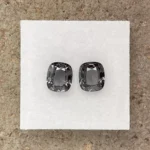 Spinel Pair 2.82 ct | Cushion |  Smoke Grey  | Mogok, Burma (Myanmar) - Image 2