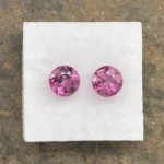 Umbalite (Rhodolite Garnet) Pair 3.81 ct | Round | Mauve pink | Umba Valley, Tanzania - Image 4