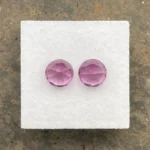 Umbalite (Rhodolite Garnet) Pair 3.81 ct | Round | Mauve pink | Umba Valley, Tanzania - Image 3