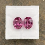 Umbalite (Rhodolite Garnet) Pair 6.83 ct | Oval | Violet Pink | Umba Valley, Tanzania - Image 2