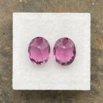 Umbalite (Rhodolite Garnet) Pair 6.83 ct | Oval | Violet Pink | Umba Valley, Tanzania - Image 3
