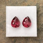 Rhodolite Garnet Pair 6.11 ct | Pear Shape | Violet Red | Umba Valley, Tanzania - Image 4