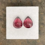 Rhodolite Garnet Pair 6.11 ct | Pear Shape | Violet Red | Umba Valley, Tanzania - Image 3