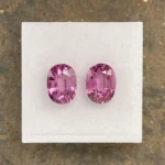 Umbalite (Rhodolite Garnet) Pair 4.82 ct | Oval | Violet Pink | Umba Valley, Tanzania - Image 2