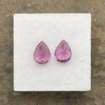 Umbalite (Rhodolite Garnet) Pair  2.95 ct | Pear Shape| Violet Pink | Umba Valley, Tanzania - Image 3
