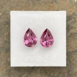 Umbalite (Rhodolite Garnet) Pair  3.42 ct | Pear Shape| Violet Pink | Umba Valley, Tanzania - Image 4