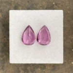 Umbalite (Rhodolite Garnet) Pair  5 ct | Pear Shape| Violet Pink | Umba Valley, Tanzania - Image 3