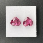 Umbalite (Rhodolite Garnet) Pair 5.51 ct | Heart Shape | Violet Pink | Umba Valley, Tanzania - Image 4