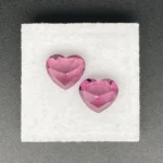 Umbalite (Rhodolite Garnet) Pair 5.51 ct | Heart Shape | Violet Pink | Umba Valley, Tanzania - Image 3