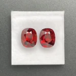 Rhodolite Garnet Pair 7.35 ct | Oval | Orange Pink | Umba Valley, Tanzania - Image 2