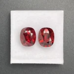 Rhodolite Garnet Pair 7.35 ct | Oval | Orange Pink | Umba Valley, Tanzania - Image 4