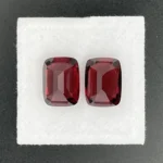 Rhodolite Garnet Pair 8.42 ct | Cushion | Cinnabar Red | Umba Valley, Tanzania - Image 3