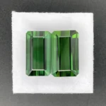 Tourmaline Pair Companion 16.79 ct | Emerald Cut | Bottle Green | Rubaya, Congo (DRC)
