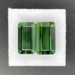 Tourmaline Pair Companion 16.79 ct | Emerald Cut | Bottle Green | Rubaya, Congo (DRC) - Image 2