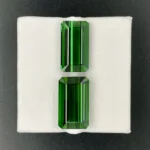 Tourmaline Pair Companion 16.79 ct | Emerald Cut | Bottle Green | Rubaya, Congo (DRC) - Image 3