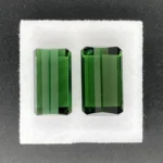 Tourmaline Pair Companion 16.79 ct | Emerald Cut | Bottle Green | Rubaya, Congo (DRC) - Image 4