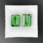 Tourmaline Pair Companion 9.69 ct | Emerald Cut | Bottle Green | Rubaya, Congo (DRC)
