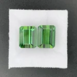 Tourmaline Pair Companion 9.69 ct | Emerald Cut | Bottle Green | Rubaya, Congo (DRC) - Image 2