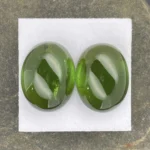 Tourmaline Cabochon Pair 62.79 ct | 22 x 17 mm Oval | Forest Green | Minas Gerais, Brazil - Image 2