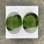 Tourmaline Cabochon Pair 62.79 ct | 22 x 17 mm Oval | Forest Green | Minas Gerais, Brazil - Image 3