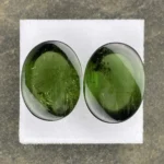 Tourmaline Cabochon Pair 58.66 ct | 22 x 17 mm Oval | Forest Green | Minas Gerais, Brazil - Image 3