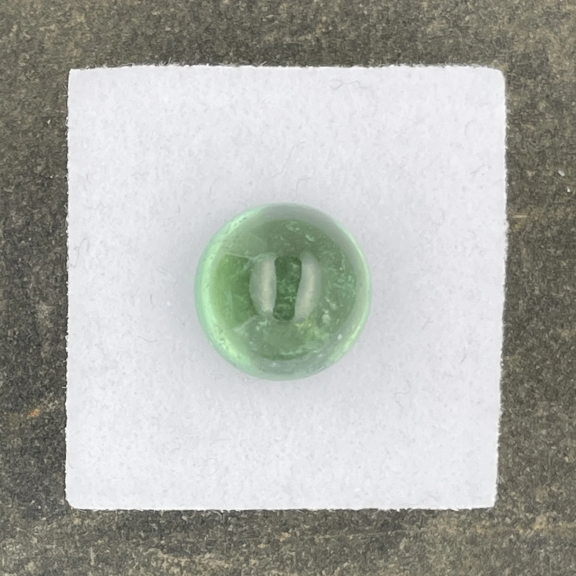 TOS262P1 Tourmaline Cabochon 6.90 ct | 11 mm Round | Mint Green | Minas Gerais, Brazil - Image 1