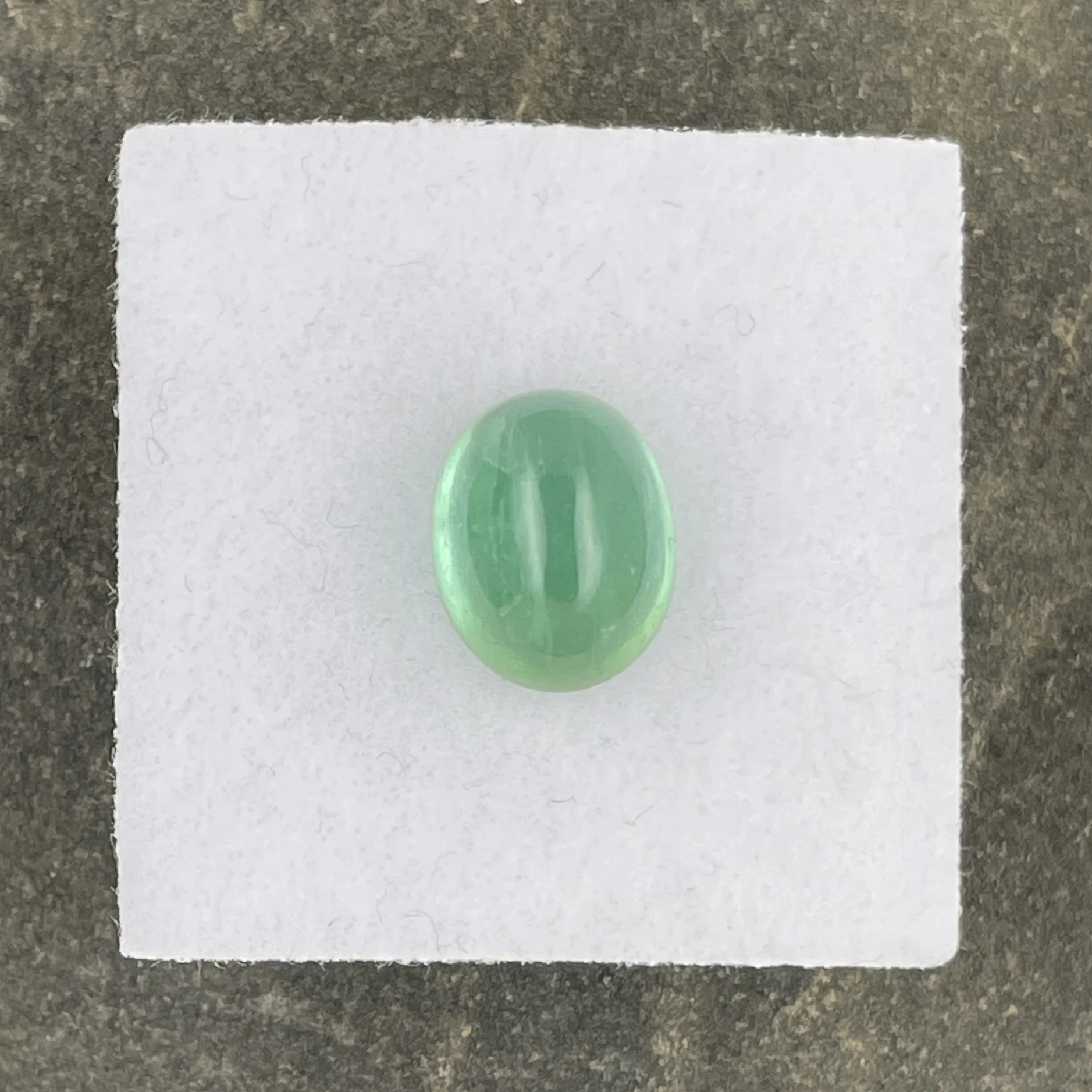 TOS264P1 Tourmaline Cabochon 3.88 ct | 10 x 8 mm Oval | Bluish Green | Mavuco, Mozambique - Image 1