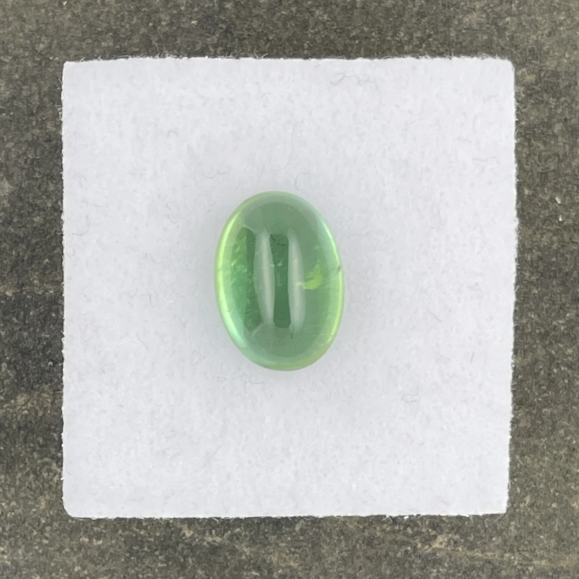 TOS265P1 Tourmaline Cabochon 3.55 ct | Oval | Bottle Green | Mavuco, Mozambique - Image 1