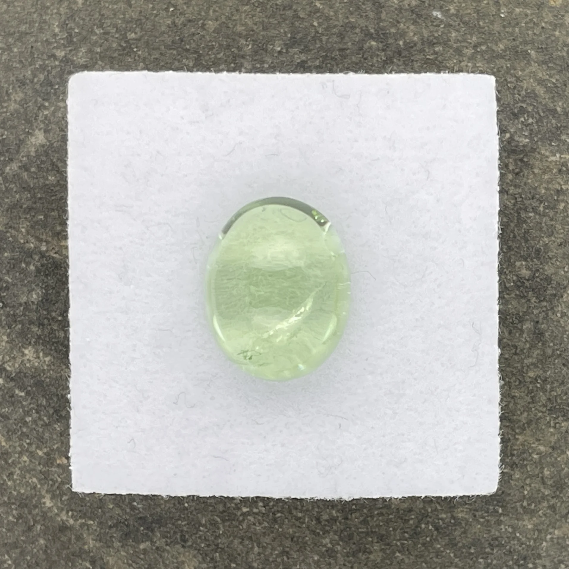 TOS267P1 Tourmaline Cabochon 4.72 ct | Oval | Yellow Green | Mavuco, Mozambique - Image 1