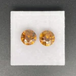 Zircon Pair 4.45 ct  | Round Brilliant | Amber Yellow | Tunduru, Tanzania