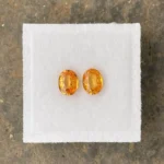 Mandarin Garnet Pair 1.31 ct |  Oval | Fanta Orange | Loliondo, Tansania