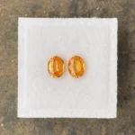 Mandarin Garnet Pair 1.31 ct |  Oval | Fanta Orange | Loliondo, Tansania - Image 2