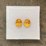 Mandarin Garnet Pair 1.91 ct | 6 x 5 mm Oval | Fanta Orange | Loliondo, Tansania - Image 3