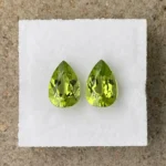 Peridot Pair 4.14 ct | Pear Shape | Apple Green | Hunan Province,China - Image 3