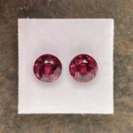 Rhodolite Garnet Pair 5.61 ct | Round | Pinkish Red | Umba Valley, Tanzania - Image 2