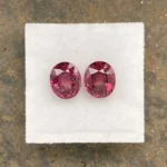 Rhodolite Garnet Pair 4.85 ct | Oval | Violet Pink | Umba Valley, Tanzania - Image 2