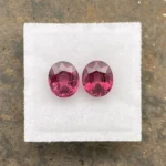 Rhodolite Garnet Pair 4.85 ct | Oval | Violet Pink | Umba Valley, Tanzania - Image 4