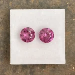 Umbalite (Rhodolite Garnet) Pair 4.19 ct | Round |  Violet Pink | Umba Valley, Tanzania