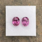 Umbalite (Rhodolite Garnet) Pair 4.37 ct  | Oval | Violet Pink | Umba Valley, Tanzania - Image 4
